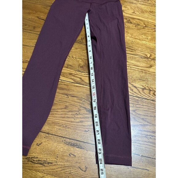 Lululemon Size 4 Wunder Train High Rise Tights 25" Burgundy LL95 - Picture 6 of 7
